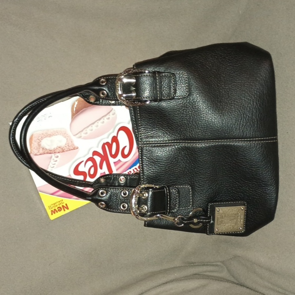 Tignanello Black Leather Handbag